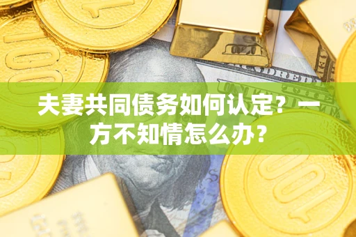 北京夫妻共同债务如何认定？一方不知情怎么办？