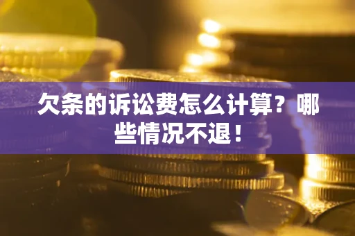 北京欠条的诉讼费怎么计算？哪些情况不退！