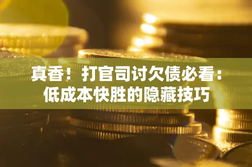 北京真香！打官司讨欠债必看：低成本快胜的隐藏技巧