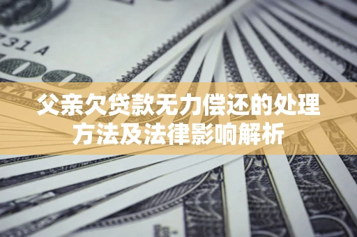 北京父亲欠贷款无力偿还的处理方法及法律影响解析