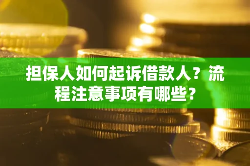 北京担保人如何起诉借款人？流程注意事项有哪些？